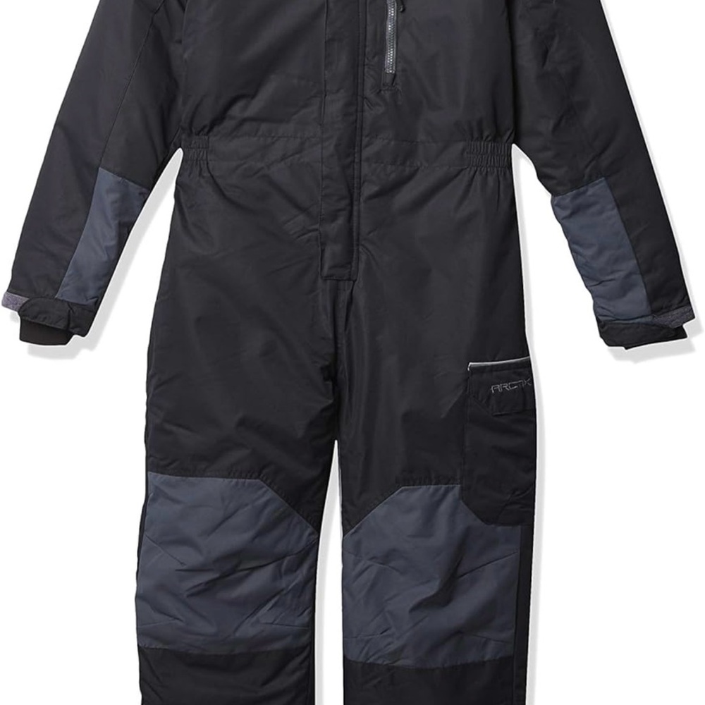 Kids Black and Gray Snow Bib
